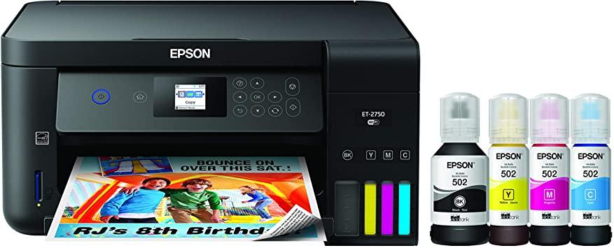 Epson eco tank 2750 sublimation printer for heat transfer