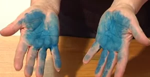 how to get printer ink off hands?